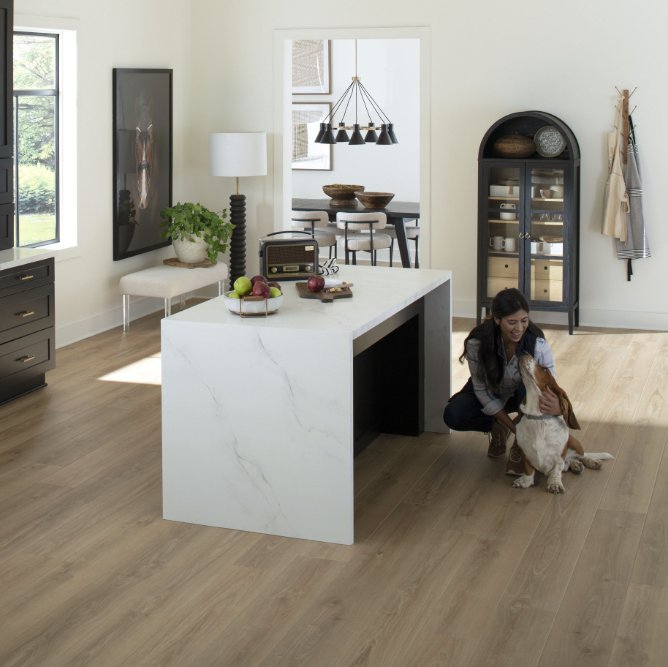 LuxeCraft Pet Friendly Flooring by Karastan in a stylish home