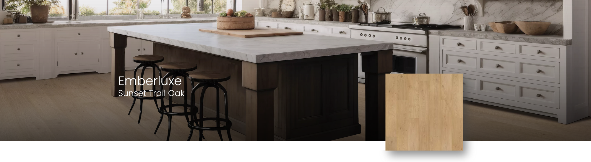 Waterproof BelleLuxe Flooring by Karastan in a stylish kitchen